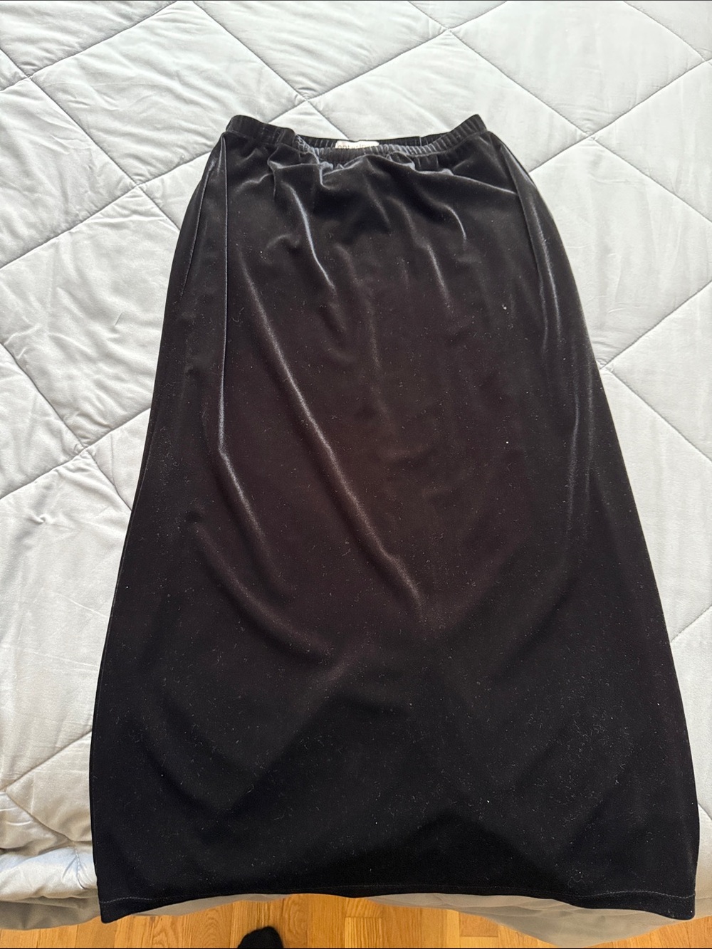 Notations Black Velvet Maxi Skirt